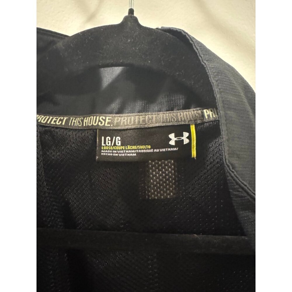 Under Armour Windbreaker Men's Size Large Black Full Zip Long Sleeve Outdoor - Picture 3 of 5